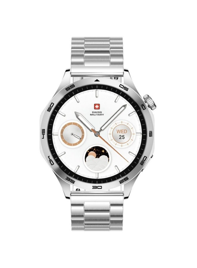 SWISS MILITARY Swiss Military Swiss International Smartwatch - Silver Frame with Silver Steel Strap  - Image 1