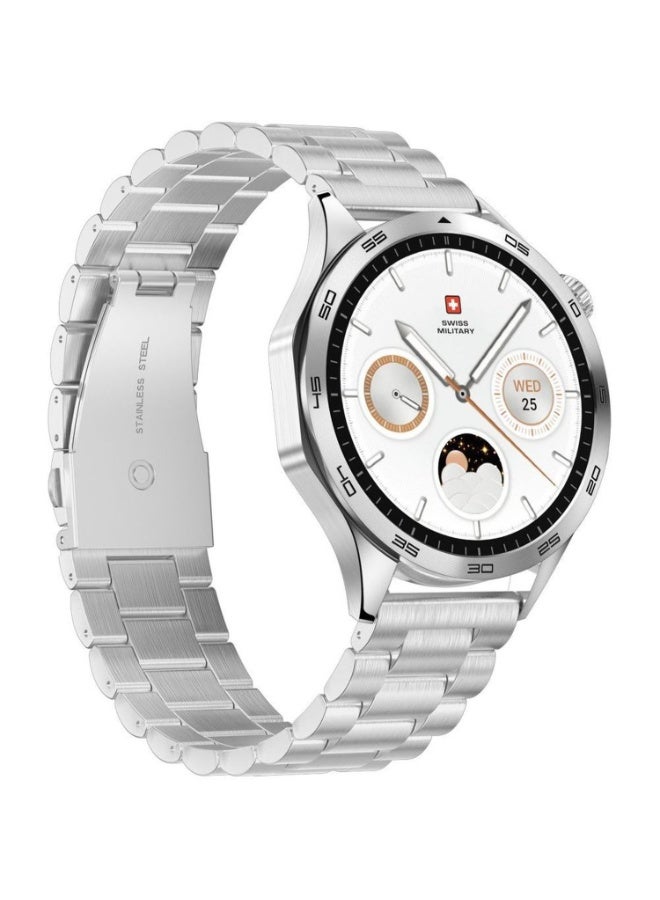 SWISS MILITARY Swiss Military Swiss International Smartwatch - Silver Frame with Silver Steel Strap  - Image 4
