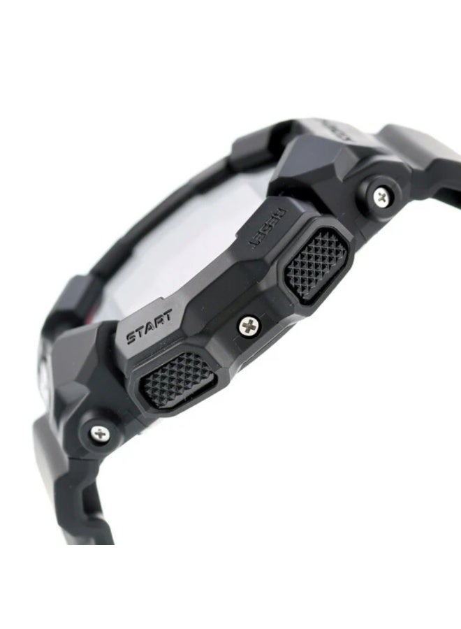 كاسيو جي-شوك GD-010BBR-1DR, ساعة رقمية, سوار وهيكل ريزن أسود, تفاصيل عرض حمراء, مقاومة للصدمات, مقاومة للماء 200 متر, إضاءة LED, توقيت عالمي, ساعة توقيت, مؤقت, 5 منبهات, تقويم تلقائي - Image 3