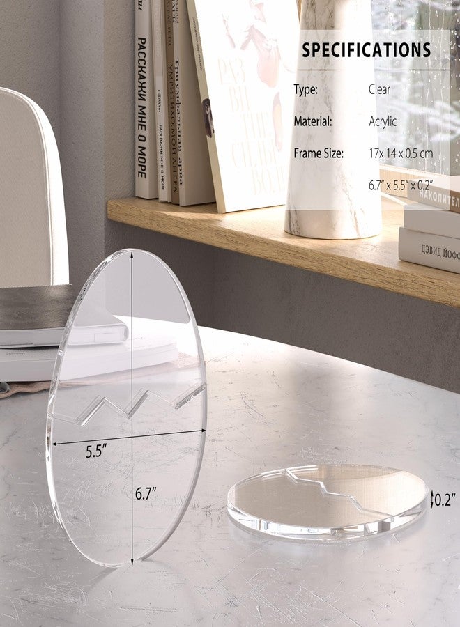 Leadiy Acrylic Coaster Decorative Plates,Office Desk Accessories, Clear Dinosaur Egg Shape Coffee Cup Decor, Perfect for Tabletop Protection and Display. - Image 5