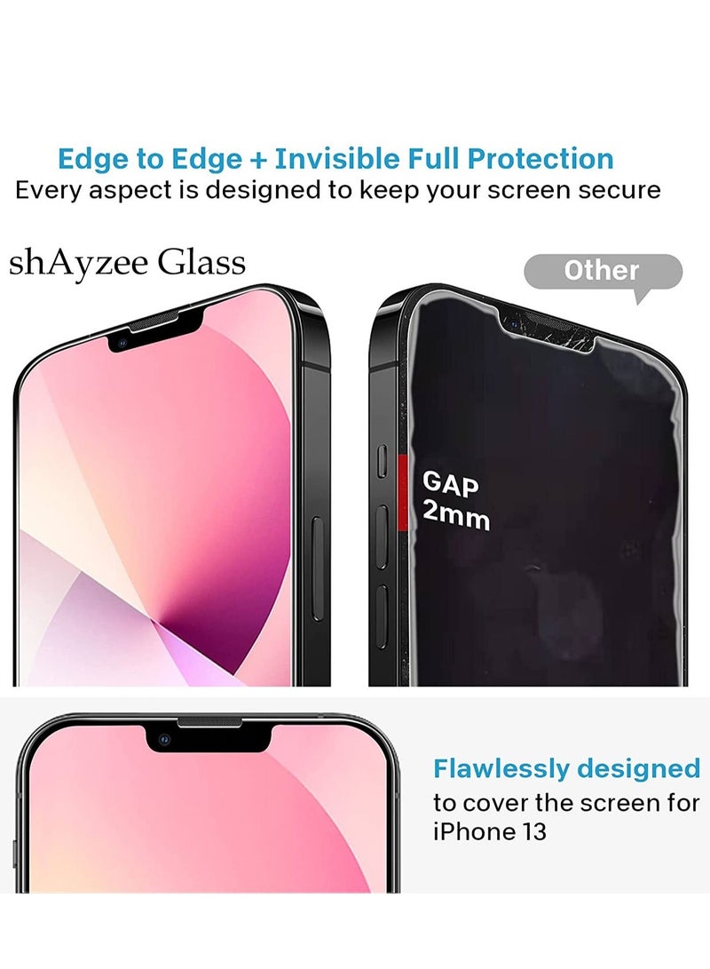 shAyzee Tempered Glass Screen Protector For iPhone 13/13 Pro 6.1 Inch Clear - Image 3