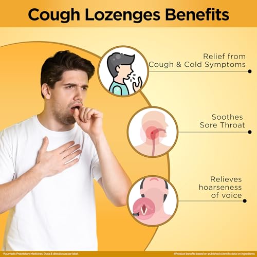 Multani Kuka Cough Lozenges | 8x6-Strip (Pack of 2) | Tulsi Ginger Drop | Quick Relief From Cough, Sore Throat & Throat Irritation | Ayurvedic Cough Relief Products (96 Lozenges) - Image 3