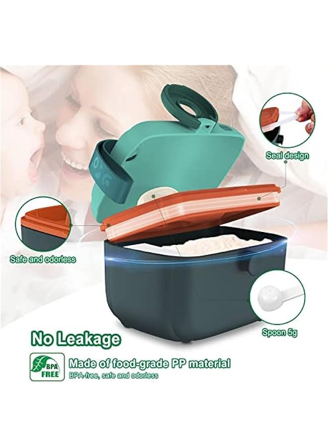MOXO Portable Baby Formula Dispenser with Scoop BPA Free Storage Container for Milk Powder Snacks and Fruits  Blue - Image 2
