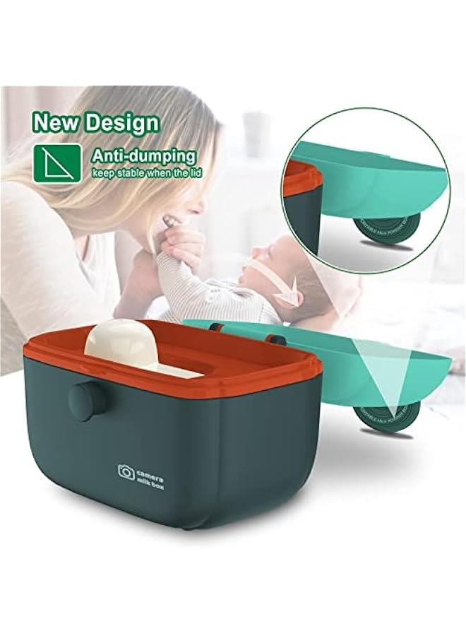MOXO Portable Baby Formula Dispenser with Scoop BPA Free Storage Container for Milk Powder Snacks and Fruits  Blue - Image 3
