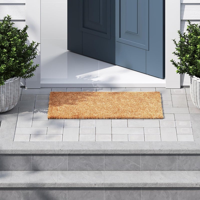 BARNYARD DESIGNS Doormat Welcome Mat for Outdoors, Large Front Door Entrance Mat, 30x17, Brown (Blank) - Image 2
