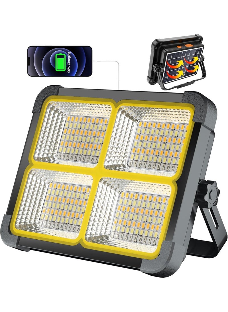 Solar LED Camping Light, 540 LED Portable Work Light, 16W Rechargeable Flood Light, USB Charging Emergency Lamp, 4 Lighting Modes, Outdoor Camping Light, Power Outage Light, Car Repair Light, Foldable Stand Lamp - Image 1