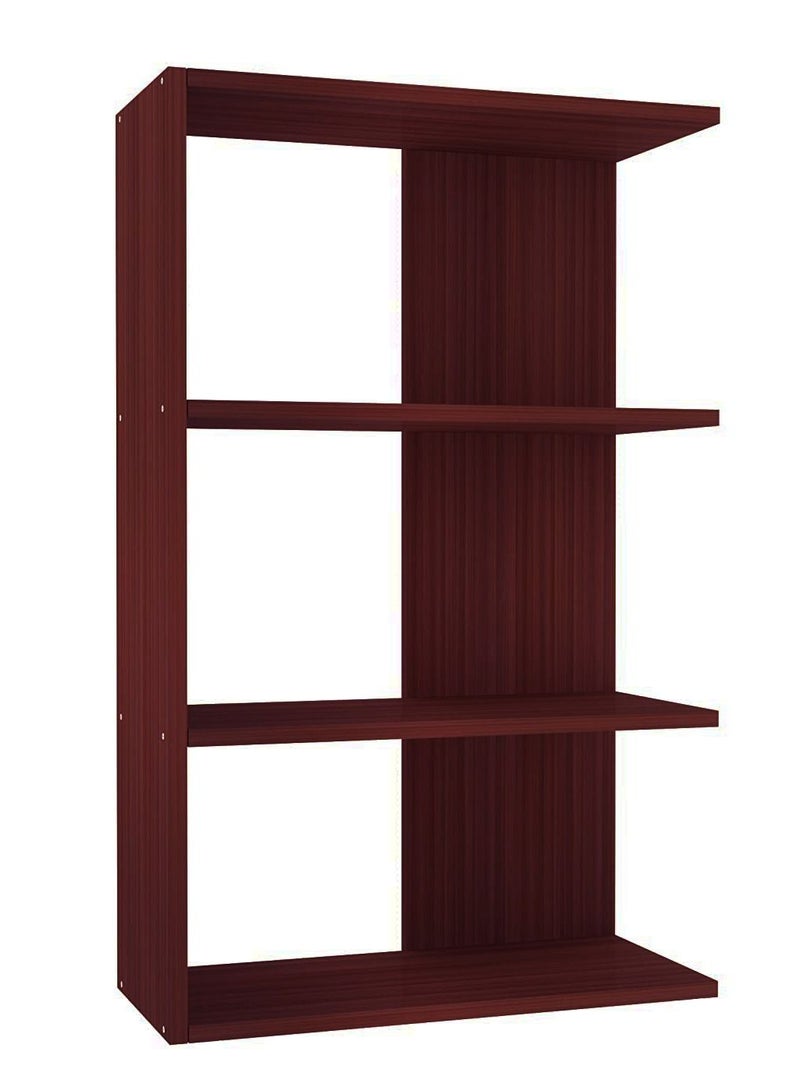 MODERN HOME 5-Shelf Brown Bookcase – Wooden Storage & Display Unit for Living Room and Office - Image 4