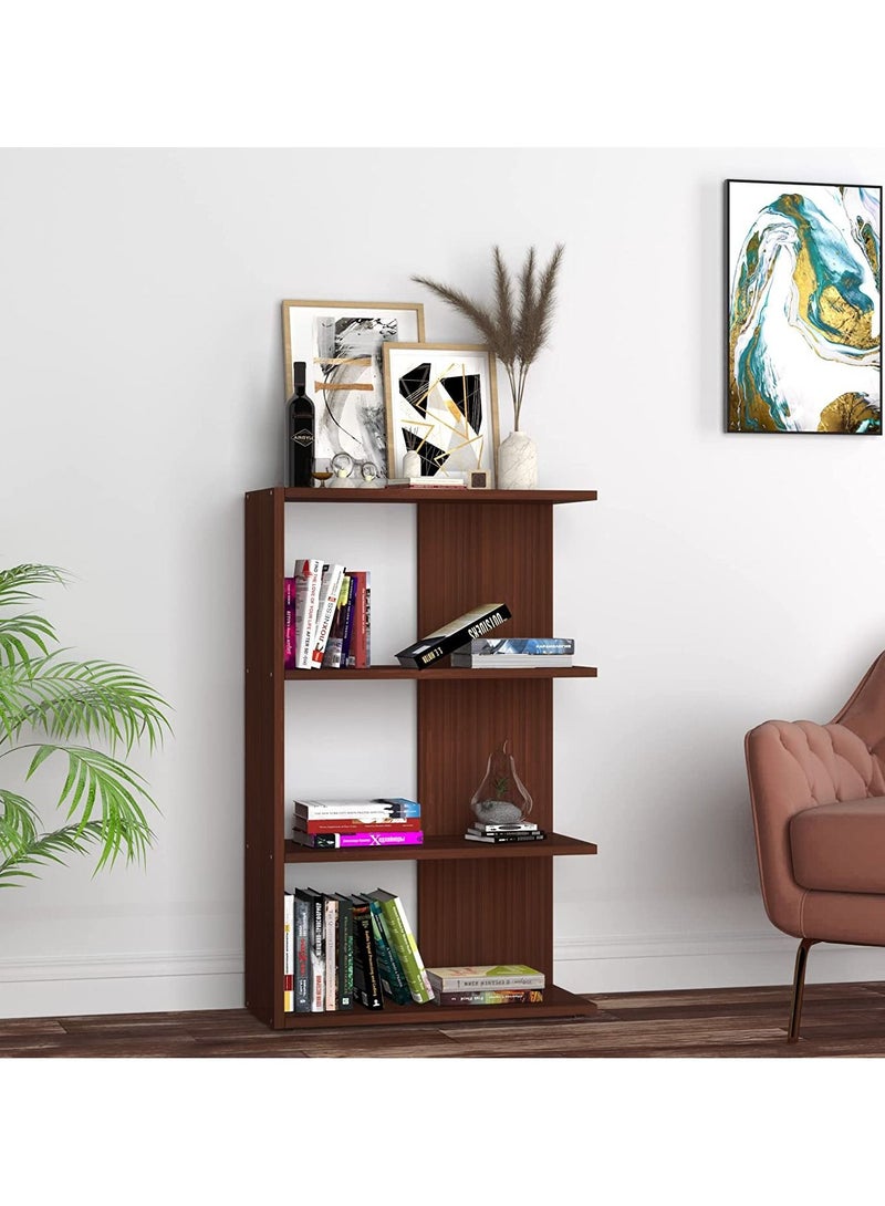 MODERN HOME 5-Shelf Brown Bookcase – Wooden Storage & Display Unit for Living Room and Office - Image 3