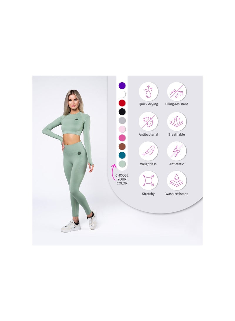 Nylon Long Sleeve Crop Top with Round Neck Women's Cropped T Shirt for Workout Yoga Running Exercise Purple Color - pzsku/ZD03109BACAAA3D6F7221Z/45/_/1688140596/3687a0a0-2643-473a-ac24-a09722fa0534
