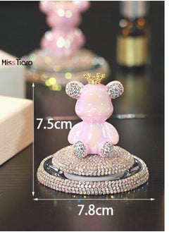 MissTiara Diamond Bear Aromatherapy Ornament  for Car and home Air Freshner Multicolour  - Image 4