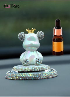 MissTiara Diamond Bear Aromatherapy Ornament  for Car and home Air Freshner Multicolour  - Image 1