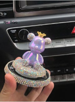 MissTiara Diamond Bear Aromatherapy Ornament  for Car and home Air Freshner Multicolour  - Image 3