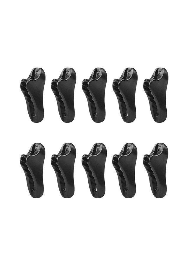 OLIREXD 10 PCS Guyline Tents Cord Buckle Nylon Mini Outdoor Triangle Rope Adjuster Black Line Lock Tent Tensioners - Image 1