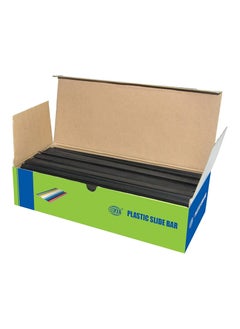 FIS FIS Plastic Sliding Bar 3mm, 30 Sheets Capacity, Black Color, Box of 100 Pcs. - FSPG03-BK  - Image 2
