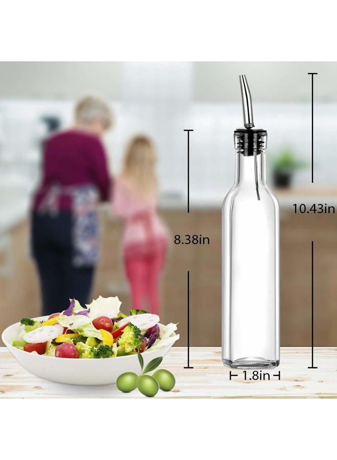 Gusnilo 8 oz Olive Oil Dispenser Olive Oil Dispenser Bottle Syrup Dispenser Oil and Vinegar Dispenser Set Oil Bottles for Kitchen 250ml with Pour Spouts and Funnel 2PCS - Image 2