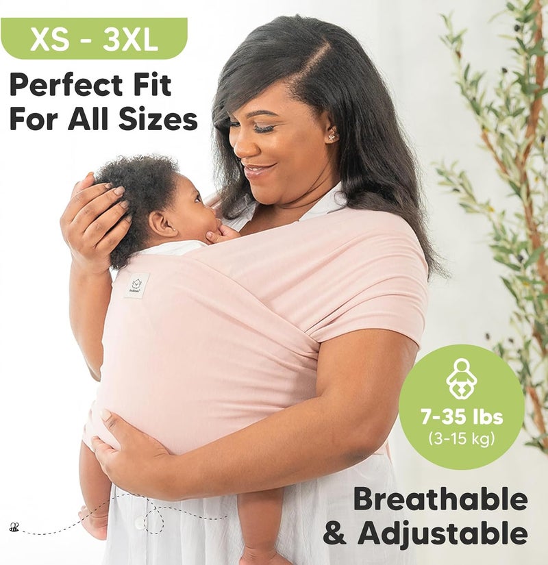KeaBabies Baby Wrap Carrier - All in 1 Original Breathable Baby Sling, Lightweight, Hands Free Baby Carrier Sling, Baby Carrier Wrap, Baby Carriers for Newborn, Infant, Baby Wraps Carrier (Stone Gray) - Image 4