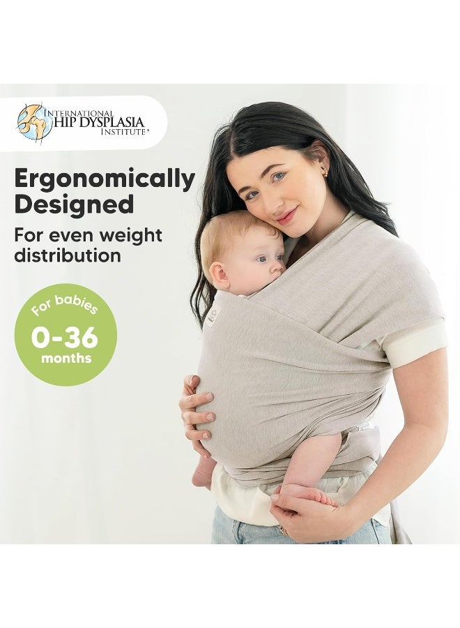 KeaBabies Baby Wrap Carrier - All in 1 Original Breathable Baby Sling, Lightweight, Hands Free Baby Carrier Sling, Baby Carrier Wrap, Baby Carriers for Newborn, Infant, Baby Wraps Carrier (Stone Gray) - Image 2