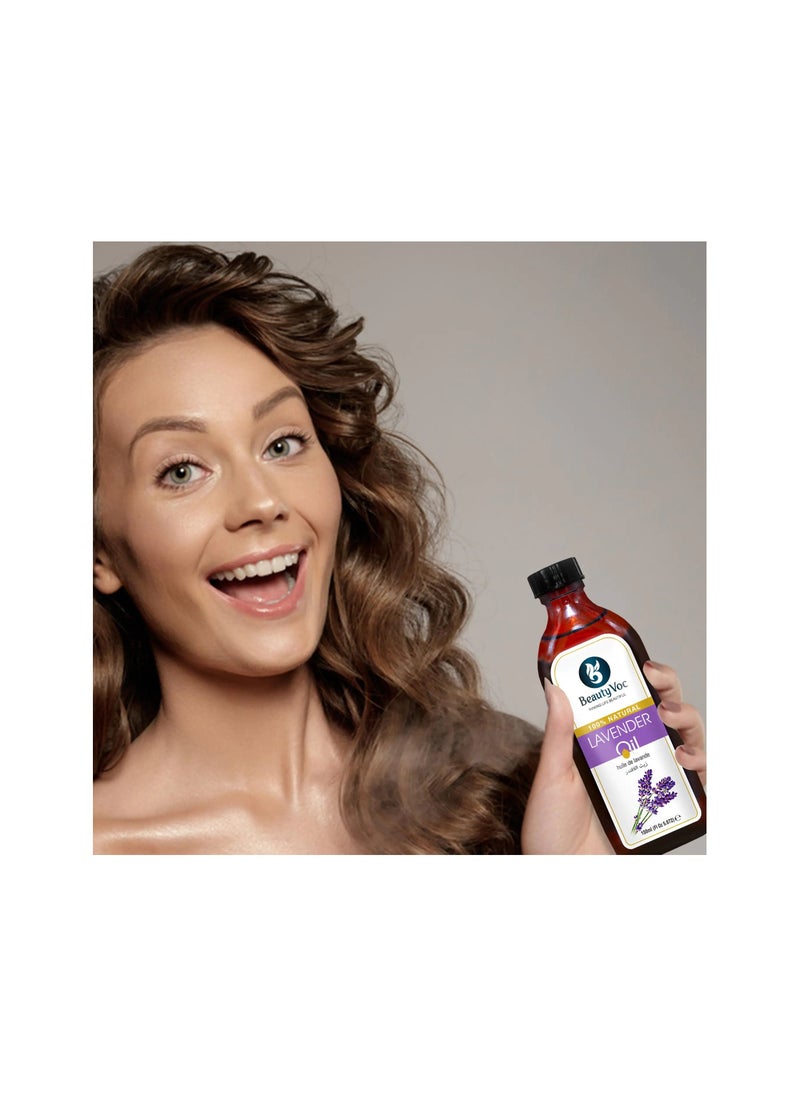 BEAUTY VOC - Lavender Oil for Skin and Soothing Senses with Antiseptic and Anti-Inflammatory Benefits for Your Skin Enhance Sleep and Alleviate Stress, 150ml - Image 1