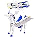 liluwushe Unicorn Collision Transforming Cars Toy 2 in 1 Magnetic Cars Collision Transform into Unicorn Toy for Boys Girls Age 312 Magnetic robo car Set Party Gift for Birthday ChristmasBlue - Image 2