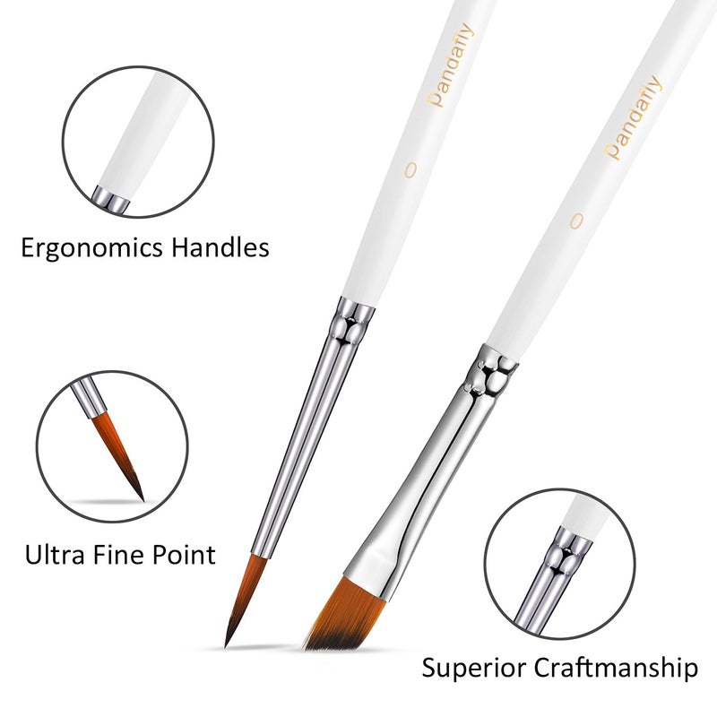 PANDAFLY 18-Piece Detail Paint Brushes Set, Handmade Miniature Fine Paintbrushes for Acrylic Watercolor Oil, Art, Perfect for Rock Painting, Christmas Balls, Scale Models, Figurines, Nail, Face, Airplane Kits - Image 3