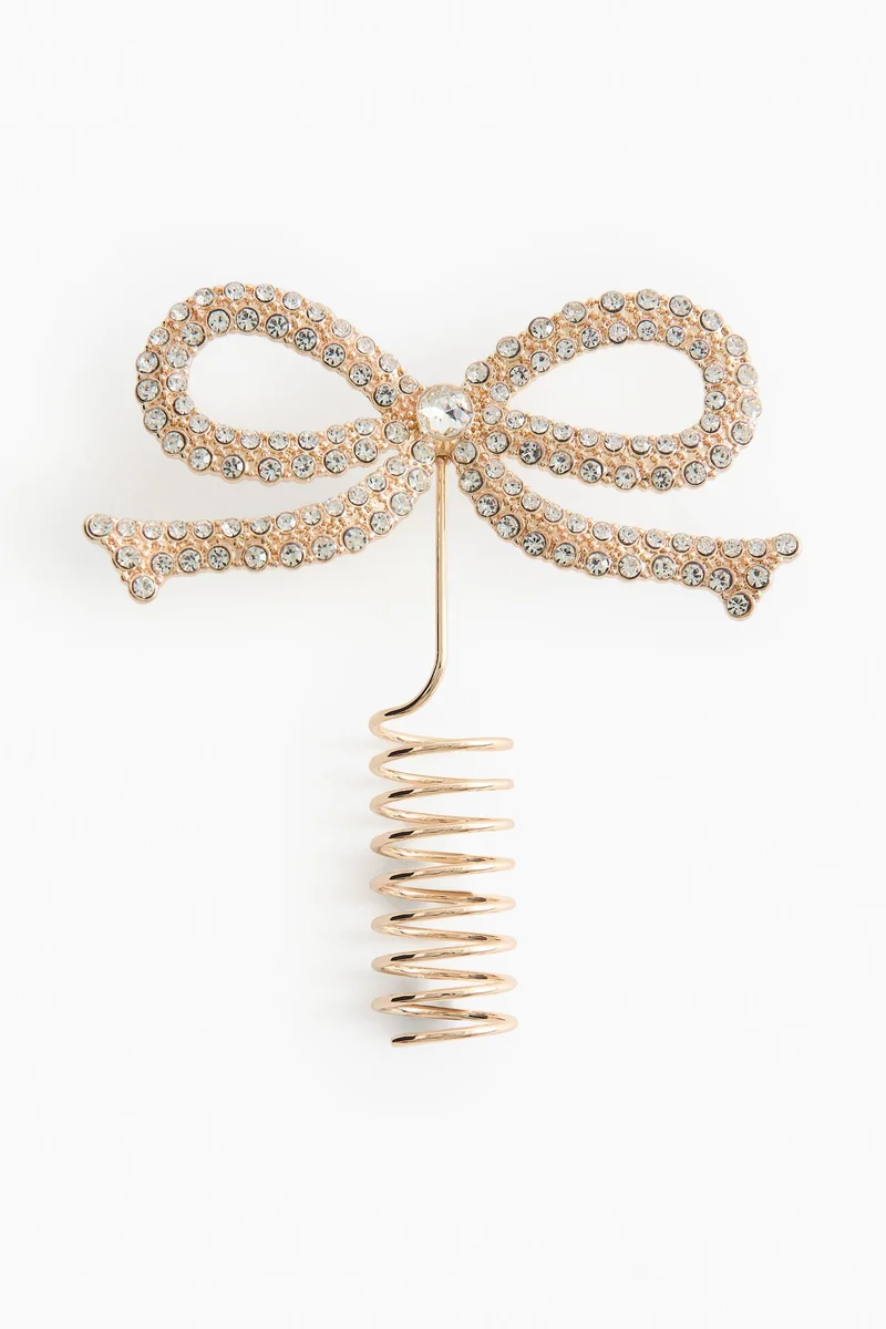 اتش اند ام زينة كريسماس لأعلى الشجرة على شكل فيونكة