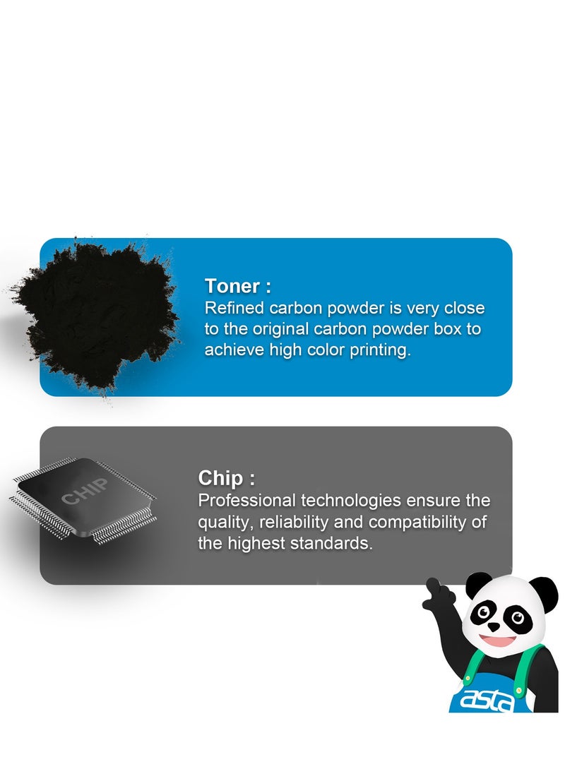 Asta - ASTA 17A CRG-047 Universal Compatible Toner CF217A 217A For HP Canon LaserJet Pro M102 MFP M130fw imageCLASS LBP113w MF112 Printer Black Premium 217 17 047 - Image 1