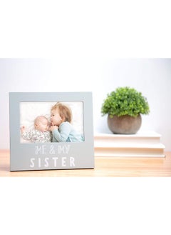 pearhead Pearhead Me & My Sister Sentiment Photo Frame, Big Sister or Brother Gift, Sibling Pictures, Gray  - Image 2