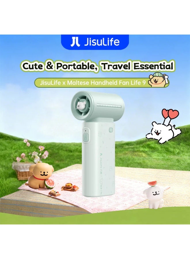 JisuLife Life9 Handheld Portable Fan Limited Edition 5000mAh Rechargeable Battery USB-C Fast Charging Mini Personal Cooling Fan Quiet Powerful Airflow Lightweight Portable Fan for Travel Office Home Outdoor Camping UAE Summer - Image 3