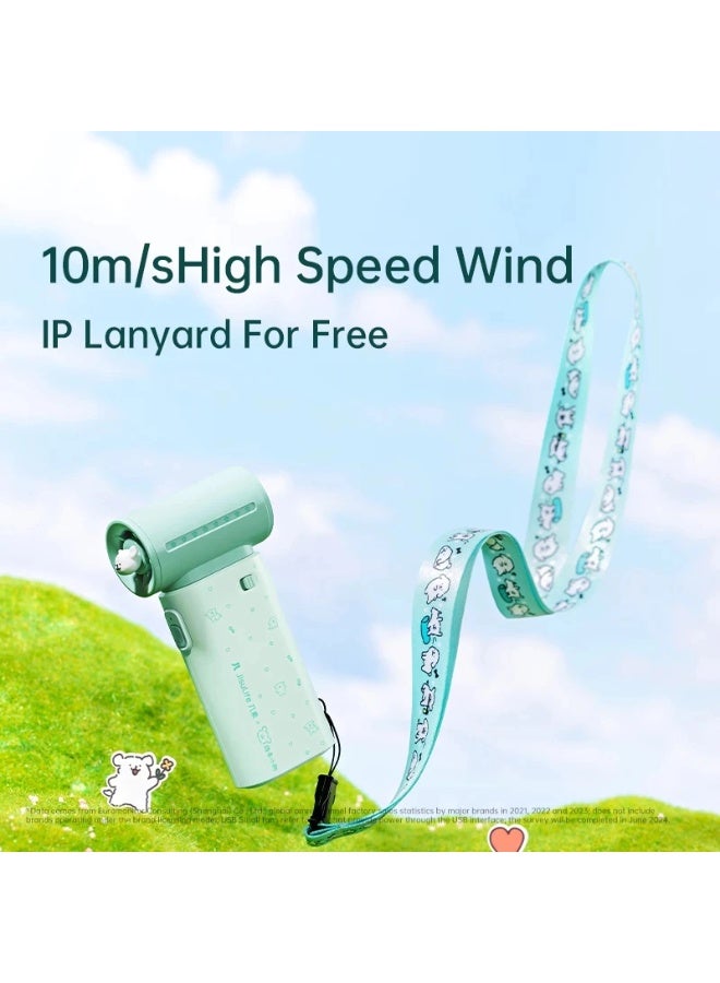 JisuLife Life9 Handheld Portable Fan Limited Edition 5000mAh Rechargeable Battery USB-C Fast Charging Mini Personal Cooling Fan Quiet Powerful Airflow Lightweight Portable Fan for Travel Office Home Outdoor Camping UAE Summer - Image 2