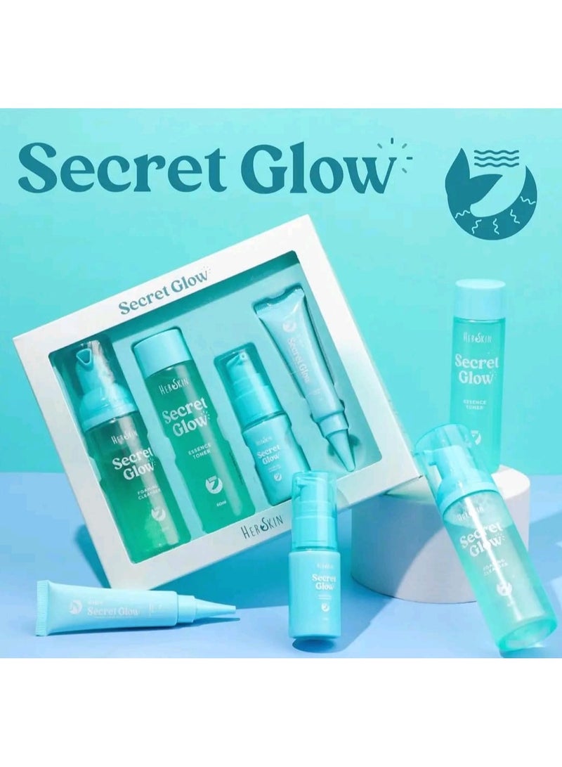 بشرتها مجموعة العناية هير سكين سيكريت جلو 4 في 1