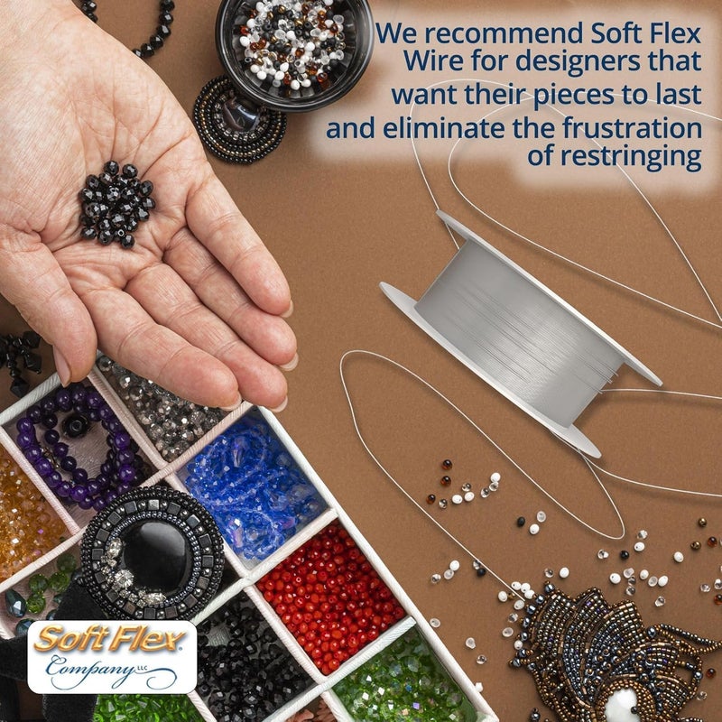 Soft Flex 21 Strand Beading Wire - Fine 0.14 Diameter - 30 Feet Design Wire - Satin Silver - Image 5