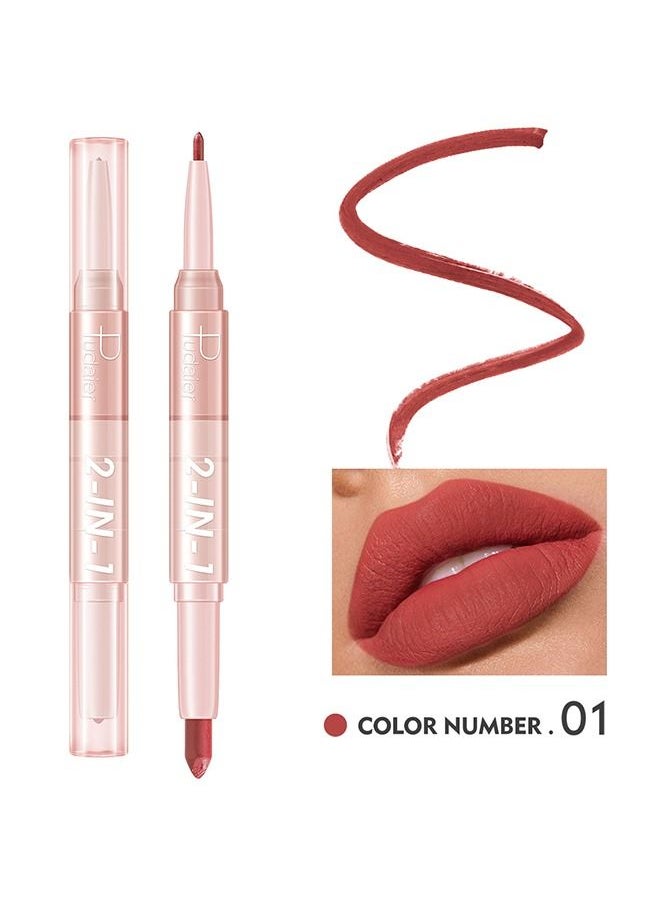 Double Head Lipstick Lip Liner,Makeup Tool Features A Twist Up Lipstick And Lip Liner For Long Wearing,Make Your Lips Look More Smooth And Natural Plump Be A More Confident Person - pzsku/ZD0318DADA9018EFD8A63Z/45/_/1694247482/9e09d40d-7449-4bd3-ae9f-be8eee169e8b