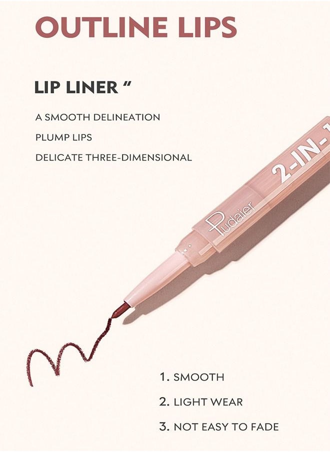 Double Head Lipstick Lip Liner,Makeup Tool Features A Twist Up Lipstick And Lip Liner For Long Wearing,Make Your Lips Look More Smooth And Natural Plump Be A More Confident Person - pzsku/ZD0318DADA9018EFD8A63Z/45/_/1694247485/28ec82af-6a66-41e1-99b9-d40cd8ab4ef5