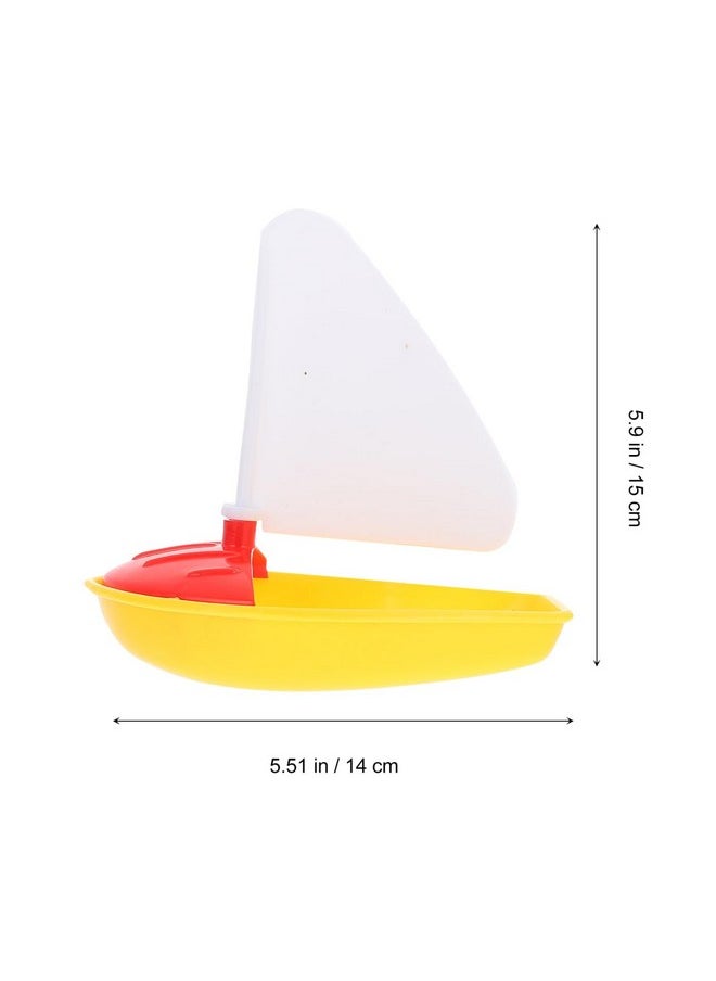 Toyvian Toyvian 1 Set Toy Boats 3PCS Toddler Bathtub Sailing Boats for Kids Mini Boat Toys Sailboat Floating Row Swimming Pool Bulk Yacht Child Toy Boats Bathtub Toy Plastic Sailing Boats Toys for Toddles  - Image 5