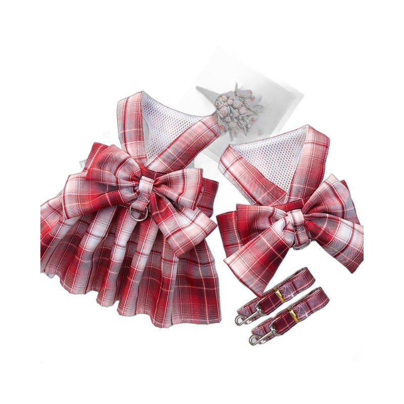 Pet JK Plaid Skirt Harness and Leash Set - Image 5