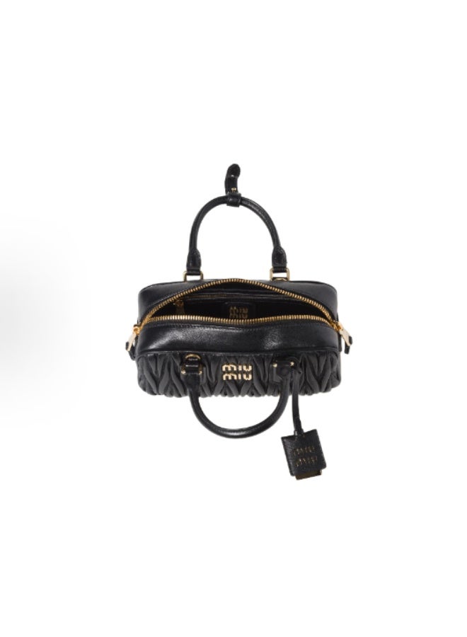 Small Arcadie Top Handle Bag in Matelassé Nappa Leather Crossbody Shoulder - Image 5