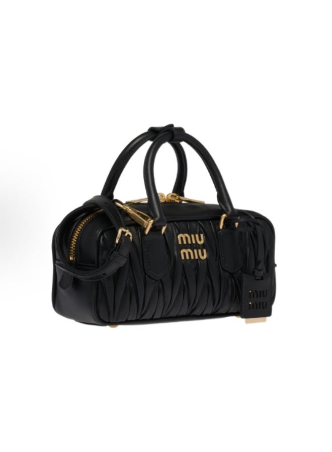 Small Arcadie Top Handle Bag in Matelassé Nappa Leather Crossbody Shoulder - Image 2