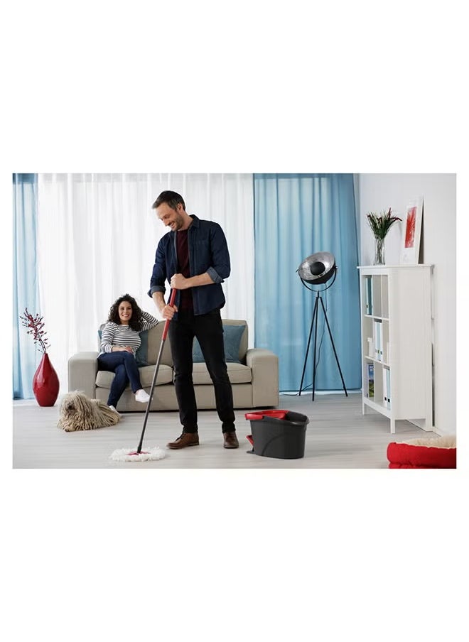 Generic - Easy Wring, Clean spin mop and bucket set with foot pedal, Telescopic Handle 85 – 123 cm, Floor mop with spinning wringer, - Image 1