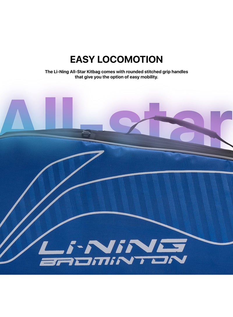 Li-Ning All Star Single Zip Badminton Kit Bag | Size : Large | Material : Polyester | Dedicated Compartments | Unisex - Men, Boys, Girls, Women  - Image 5
