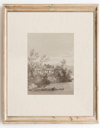 Kizbok Vintage Wall Art Prints Decor Neutral Landscape Sketches Canvas Prints, Rustic landscape Oil Painting Wall Art Pictures for Bedroom, Farmhouse Wall Decor for Bathroom Bedroom Gallery Home(8" x 10"-UNFRAMED) - Image 1
