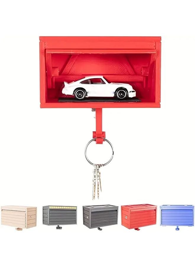 1pc Red Fantasy Key Holder Wall Mounted Door Opening Key Storage Box - Image 2