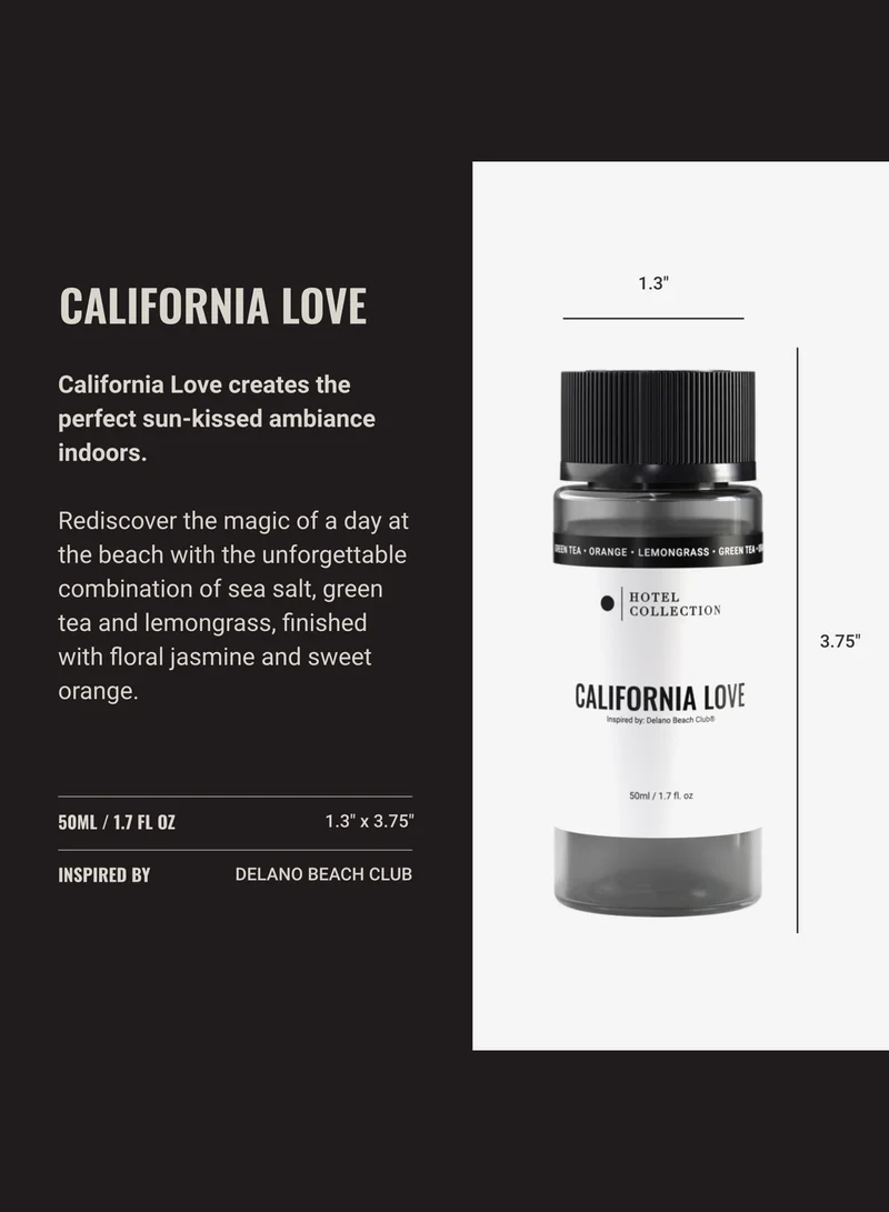 Hotel Collection California Love Fragrance Oil Blend - Hotel Inspired for Luxury Essential Oil Diffusers - Aromatherapy Scent Diffuser Oil - Green Tea, Lemongrass, and Lily