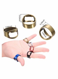 Y&D 10 Pieces Ring Bottle Opener Stainless Steel Beer Colorful Finger for Party Present Supplies  - Image 2