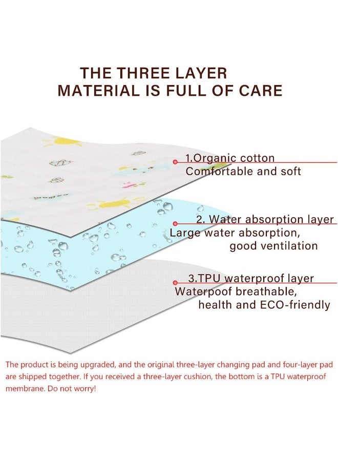 MBJERRY Waterproof Changing Pads Portable - Breathable Leak Proof Mattress Pad Protector Baby Changing Mat for Toddler, Kids Pack of 3 (S (17.7 x 13.7 Inch)) - Image 2