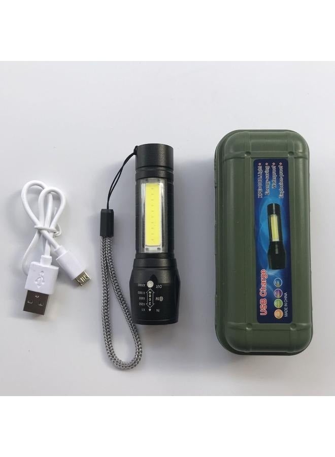 Rechargeable Flashlights High Llumens LED-Mini USB Rechargeable Flashlight Portable Waterproof Flashlight with COB Side Lights (1pack) - Image 5
