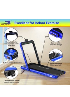 Sky Land 2-in-1 Walking Pad Treadmill | 2.25 HP Quiet Motor, Bluetooth Speaker, LED Display & Compact Foldable Running machine for Home & Office – EM-1282-B  - Image 4