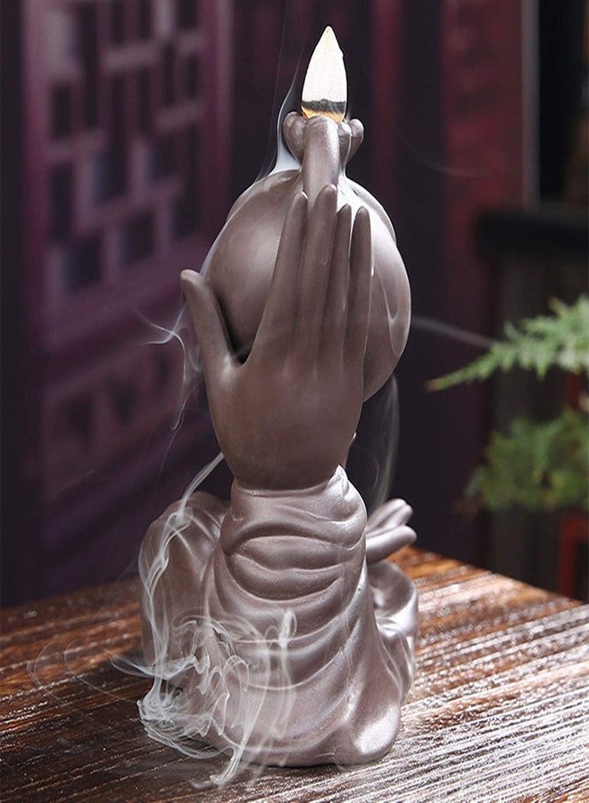 FIYOEO Buddha Hand Series Backflow Incense Burner Indoor Smoke Waterfall Incense Holder Creative Teapot Shaped Ceramic Incense Burner - Image 2