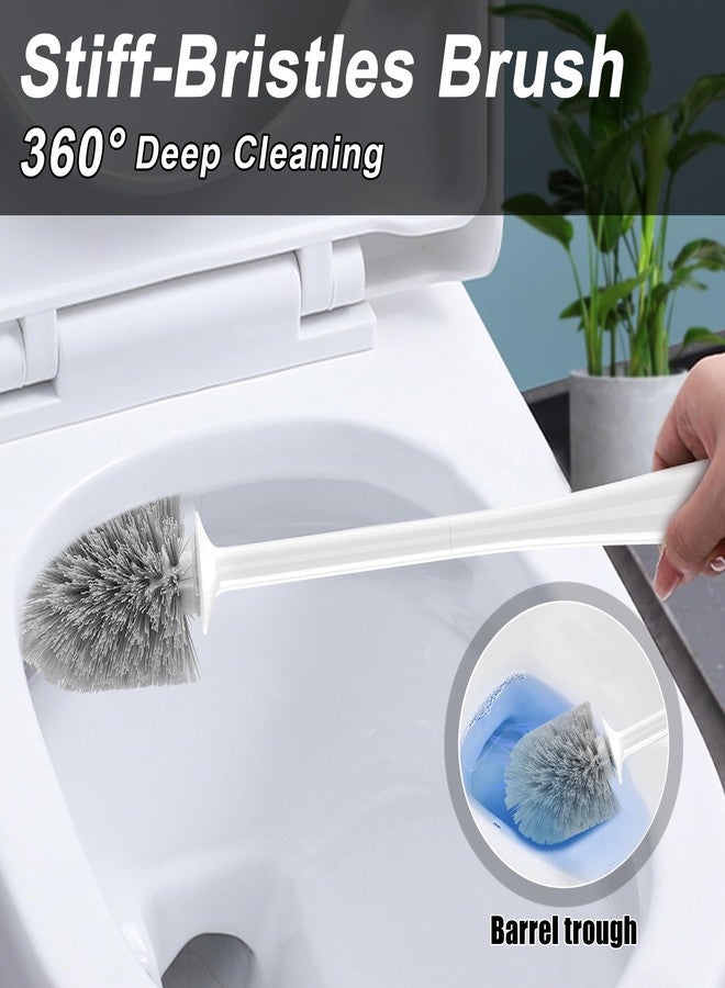 NEWE Toilet Brush and Plunger Set, 2 in 1 Toilet Plunger Heavy Duty, Toilet Brush and Holder with Hidden Tweezers, Toilet Bowl Brush for Bathroom Toilet - Image 3