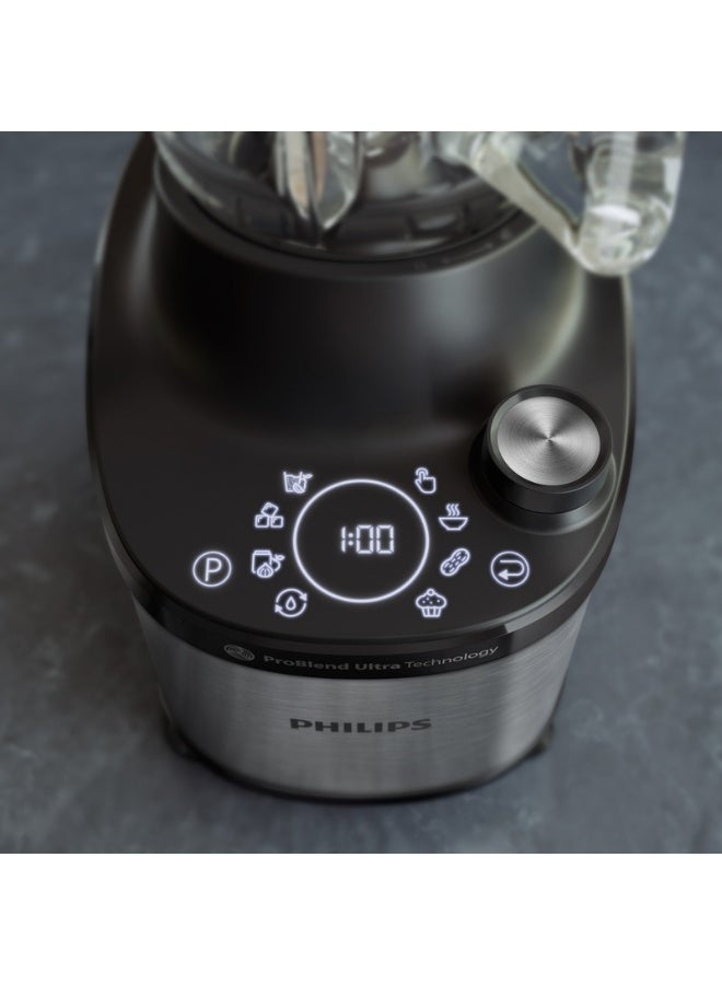Philips Glass Jar High Speed Blender 7000 Series - 12 Speed Setting, 6 Quick Programs, 2 L 1500 W HR3760/00 Black - Image 4