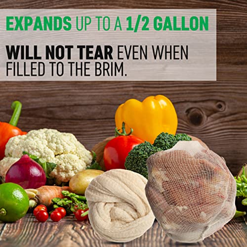 Landau Wrap 'N Boil Cotton Soup Bags - Cloth Bags Are Great For Creating Vegetable Soups, Gravy, Bone Broth, Coffee, Tea & More - Made In The USA - 12 Pack - Image 3